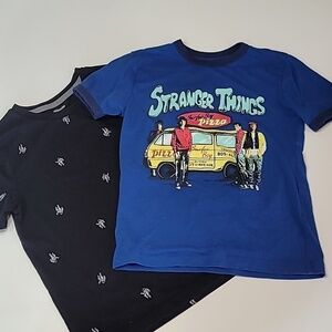 5/$30 STRANGER THINGS Van Cotton Short Sleeve + OLD NAVY Astronaut Print